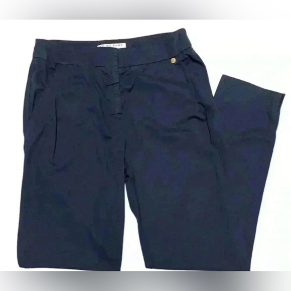 Trina Turk Pants - Trina Turk Navy Blue Cotton Blend Straight Leg
Trouser